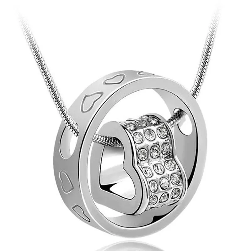 Heart Bridal Wedding Pendant Necklace