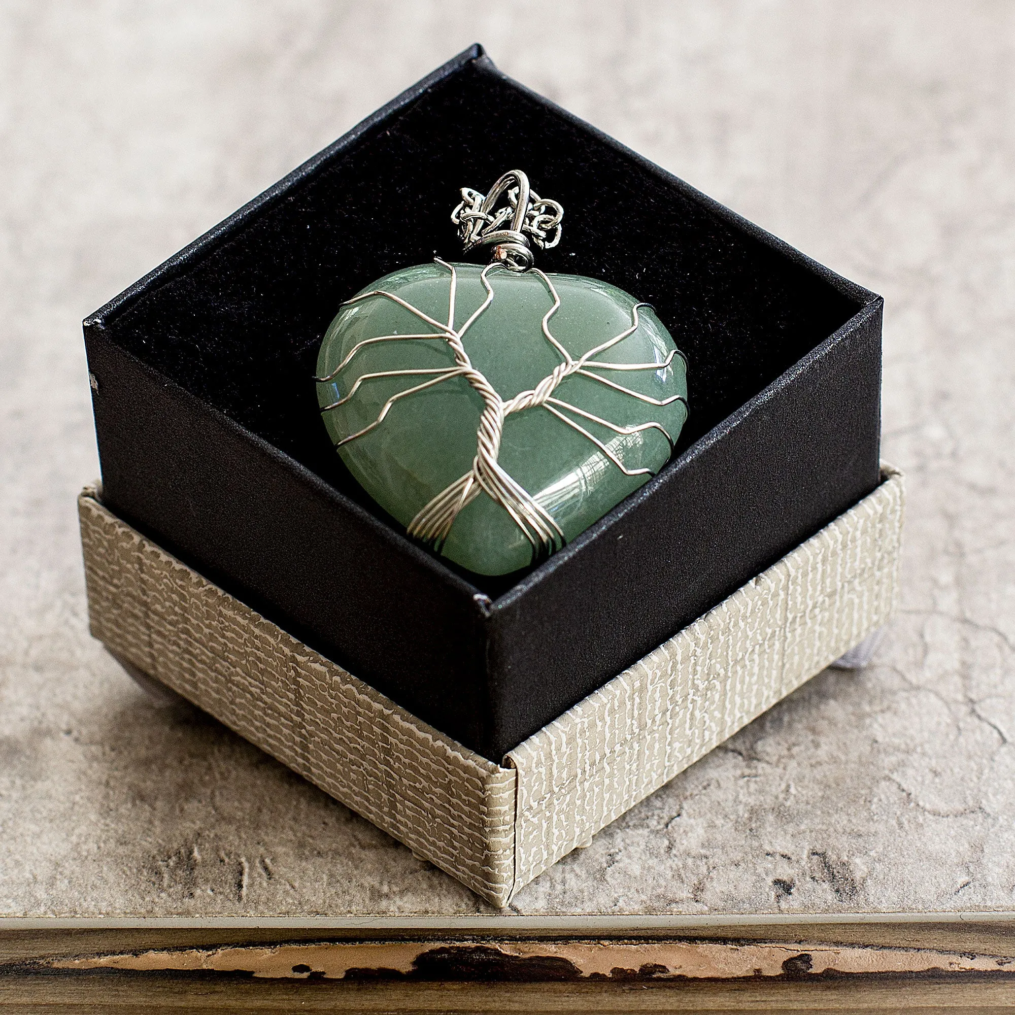 Heart Necklaces - Aventurine
