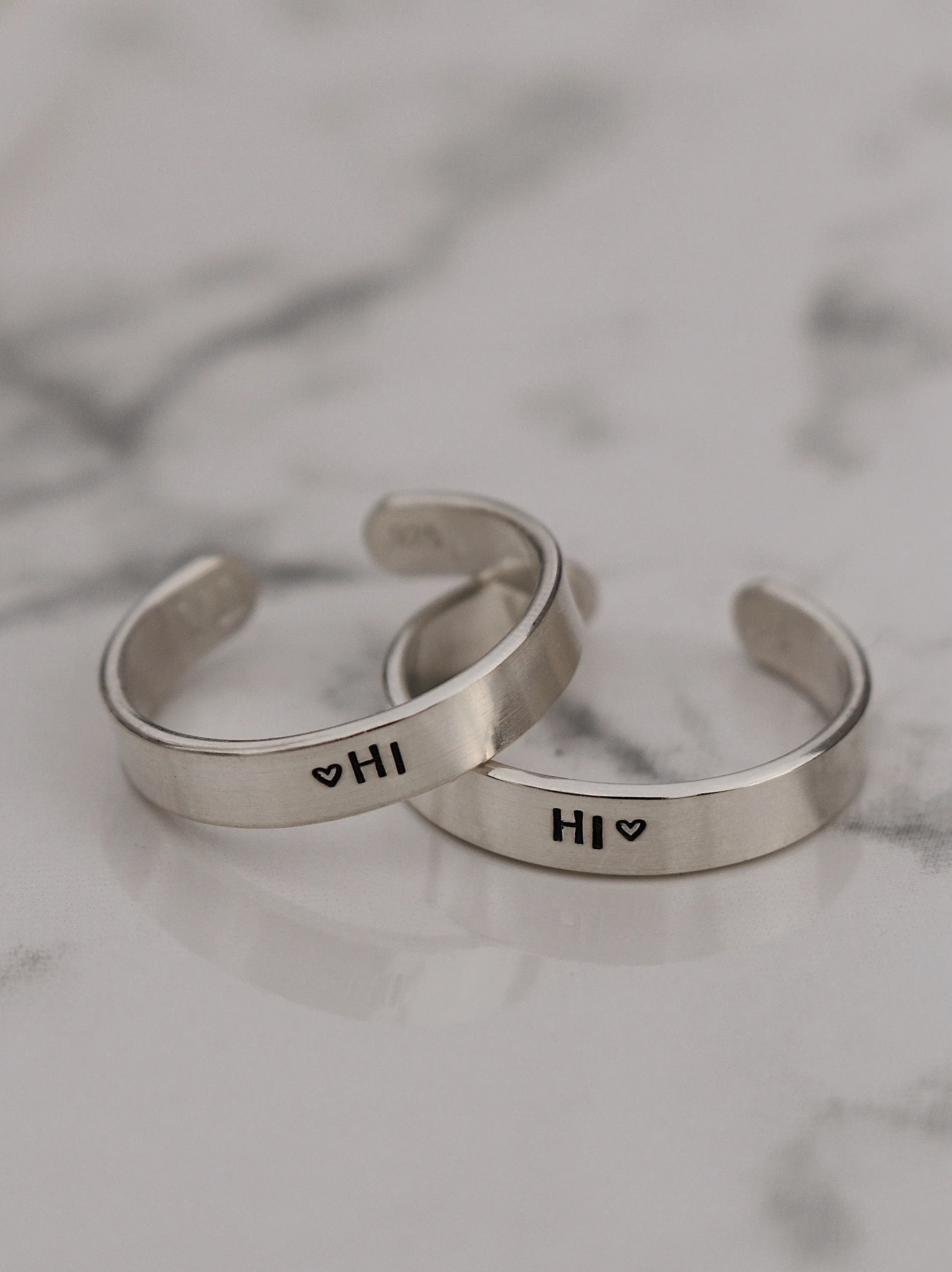 Hi Speech Bubble Ring Set
