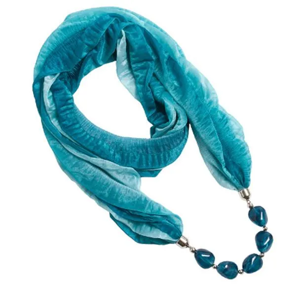 Hippie Earth-Tone Scarf Necklace