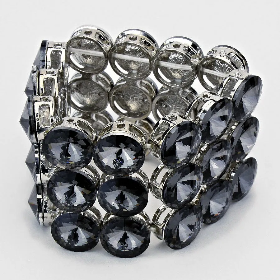 iLLASPARKZ 3-row Crystal Stretchable Bracelet