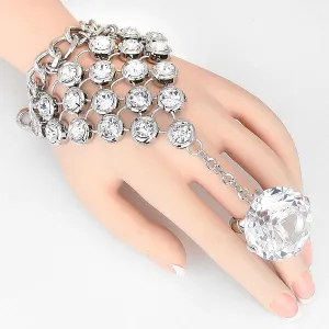iLLASPARKZ Diamond Latticed Hand Chain Bracelet