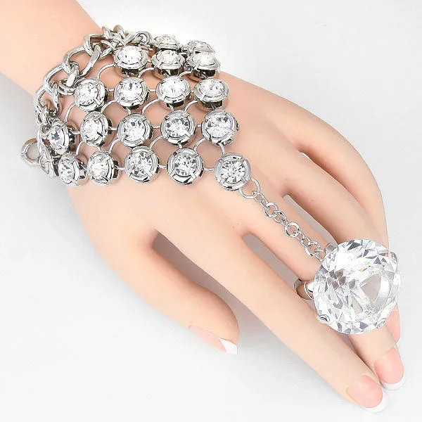 iLLASPARKZ Diamond Latticed Hand Chain Bracelet