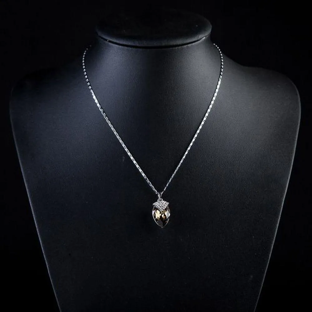 Ink Brown Pendant Necklace KPN0072