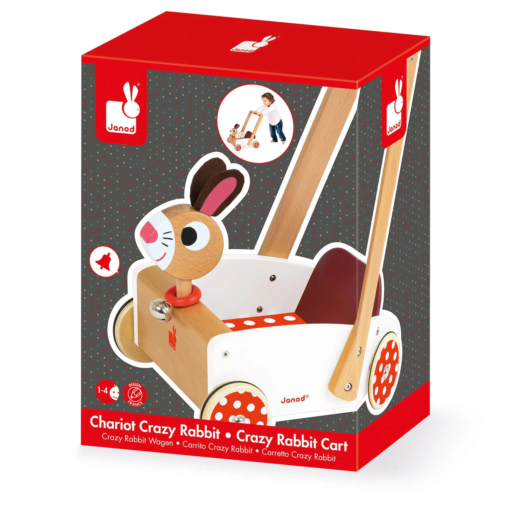 Janod Crazy Rabbit Baby Walker