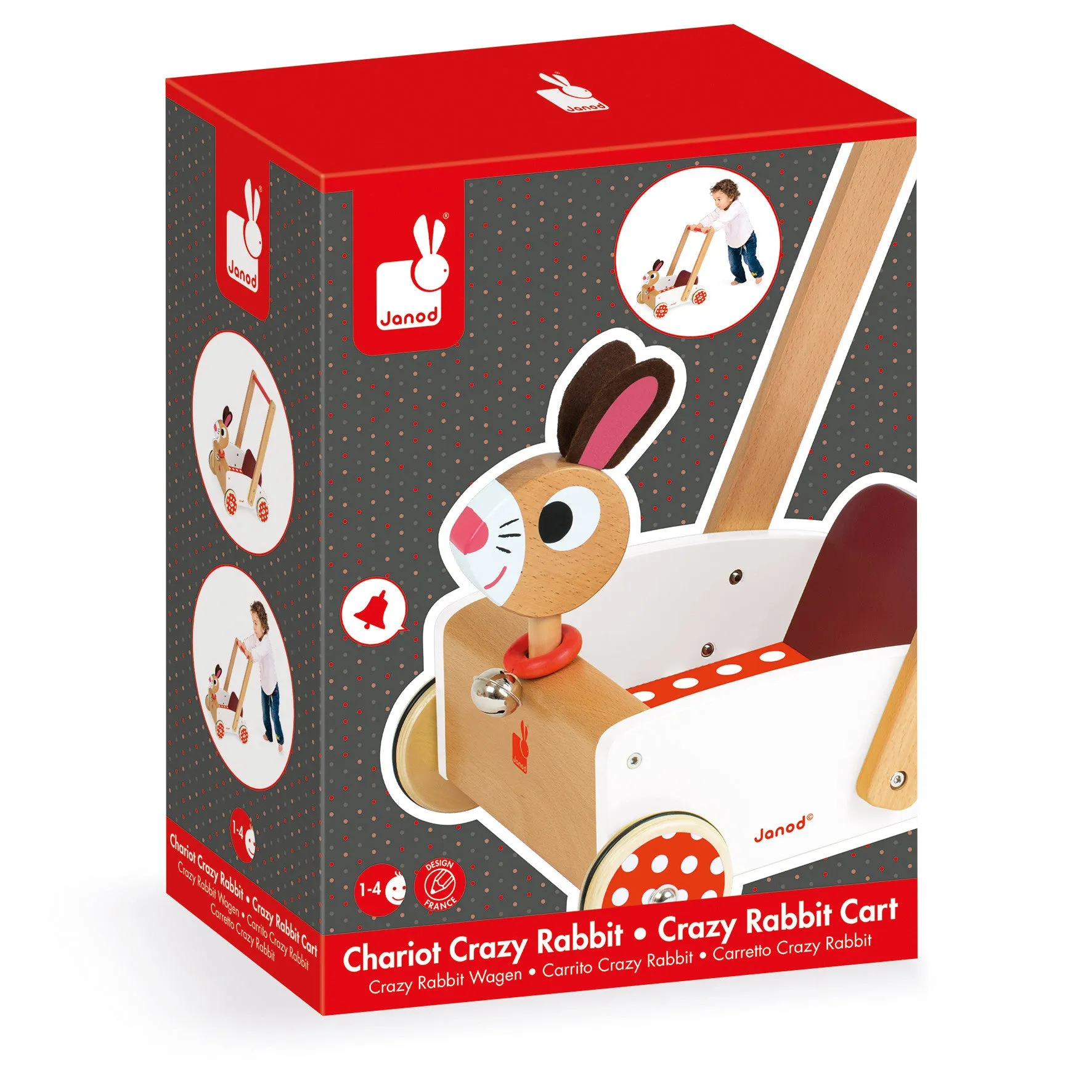 Janod Crazy Rabbit Baby Walker