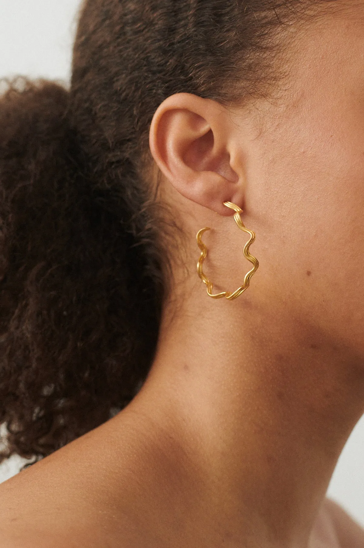 Large Hellir Gold Hoop Earrings