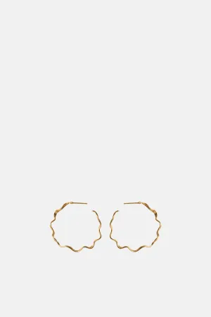 Large Hellir Gold Hoop Earrings