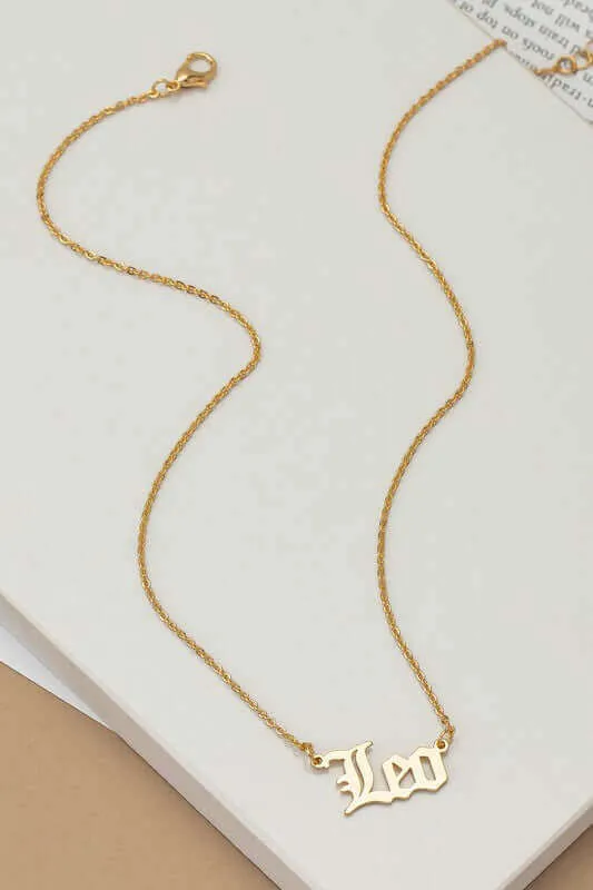 Laser Cut Zodiac Sign Pendant Necklace