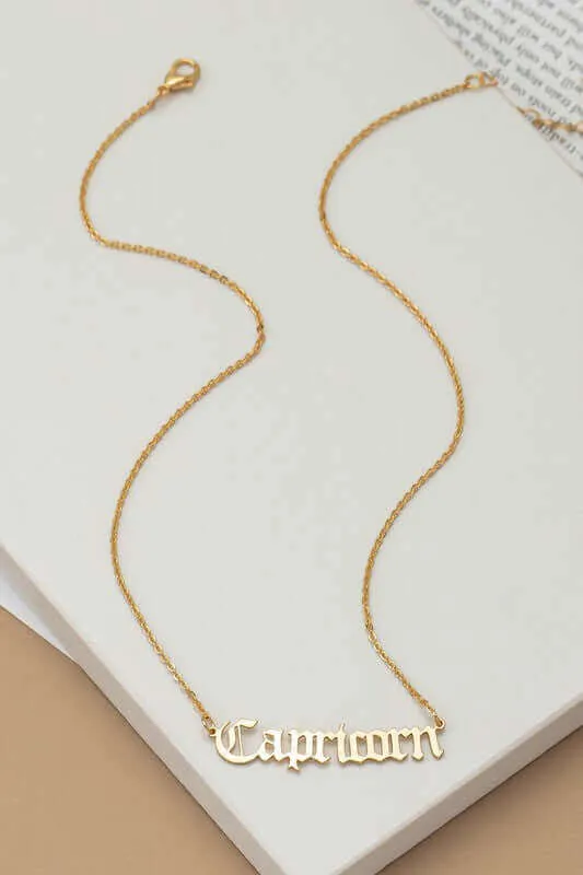Laser Cut Zodiac Sign Pendant Necklace