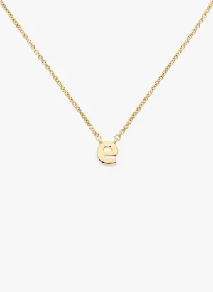 Letter 'e' Pendant Necklace