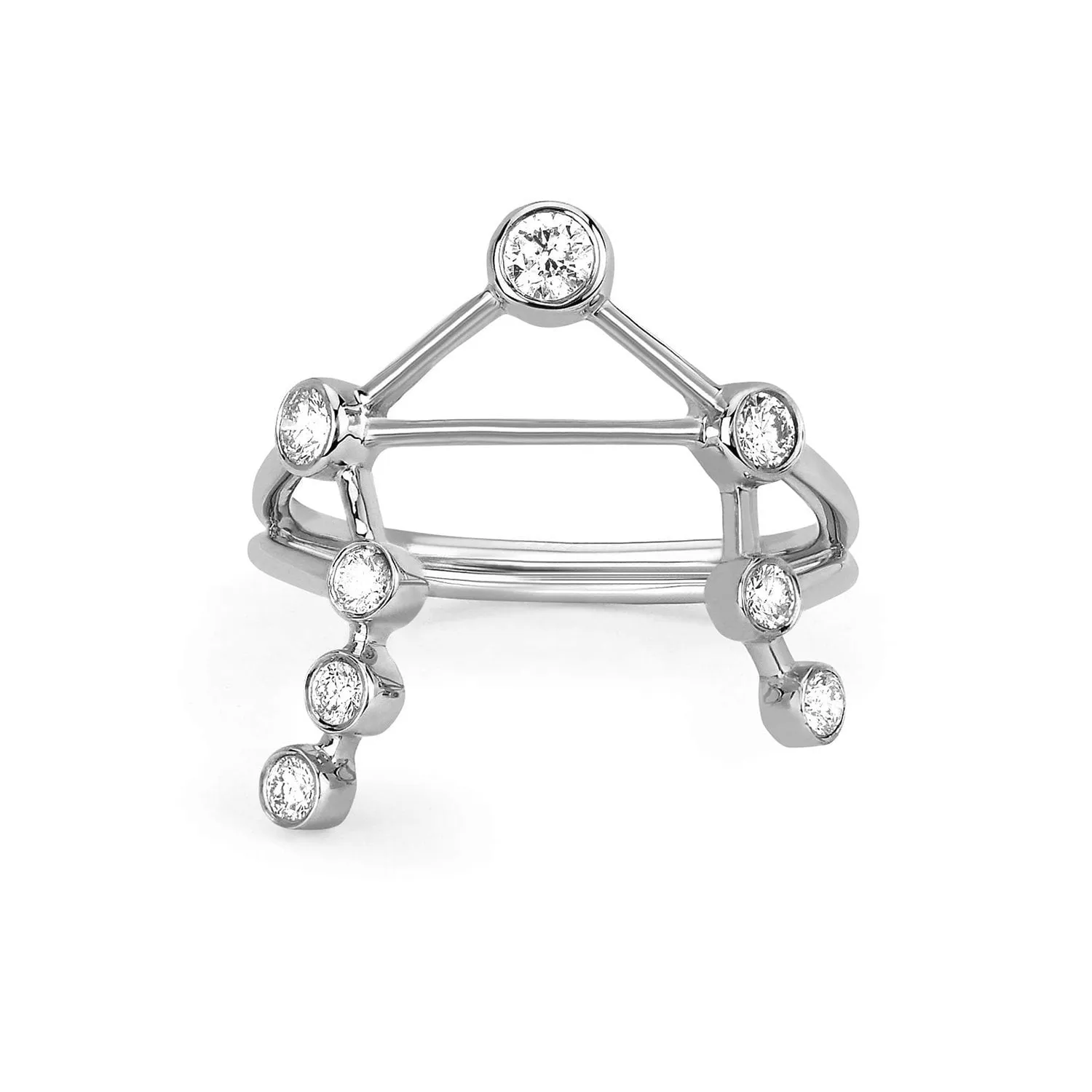 Libra Diamond Constellation Ring