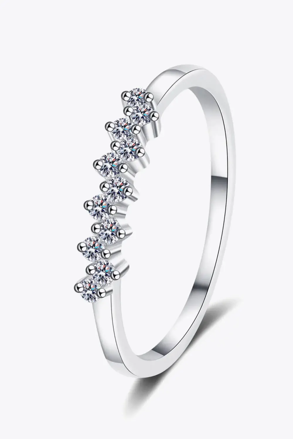 LOVCIA Eye-Catching 925 Sterling Silver Moissanite Ring