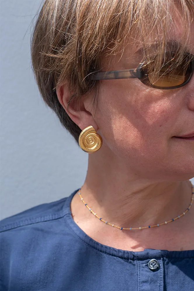 Lunar Large Shell Stud Earrings