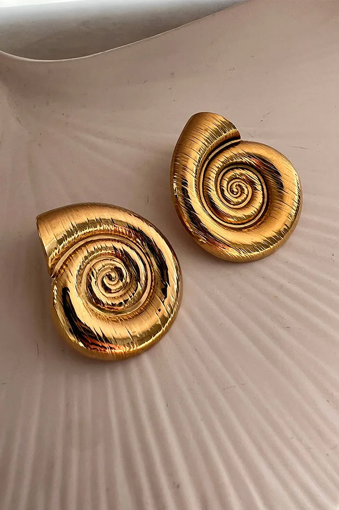 Lunar Large Shell Stud Earrings