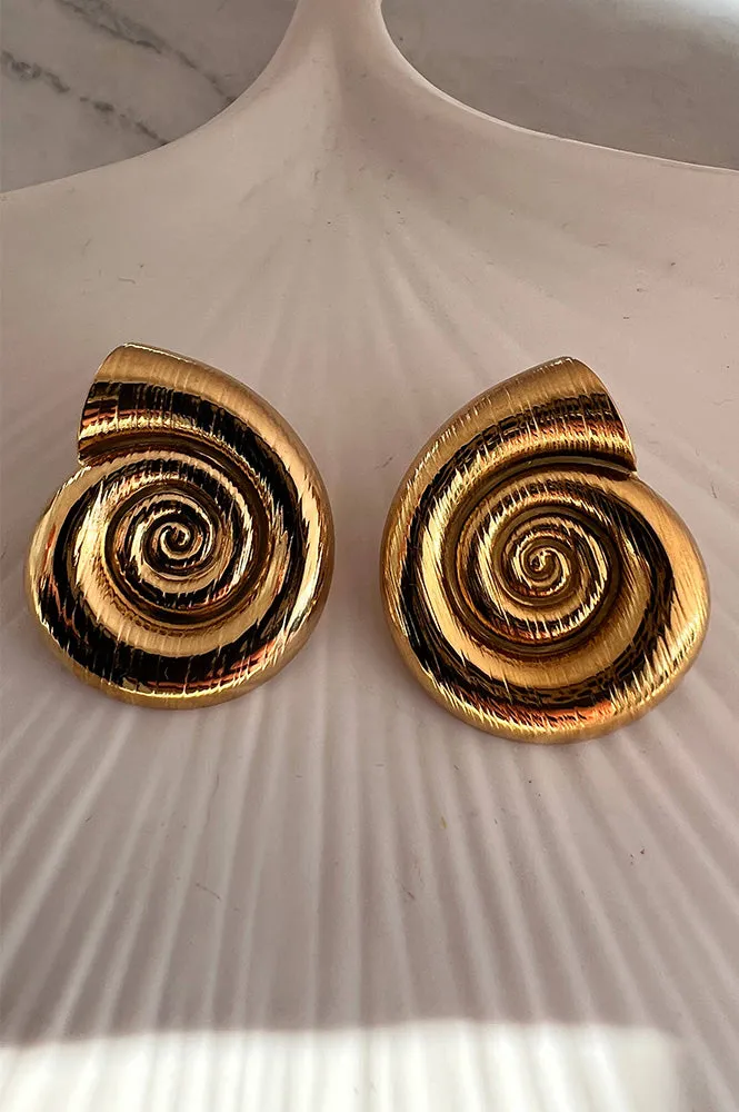 Lunar Large Shell Stud Earrings