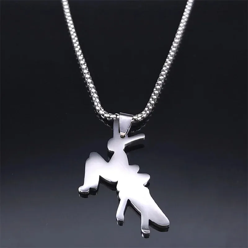 Machinery Mantis Necklace Stainless Steel Steampunk Mechanical Insect Metal Necklaces