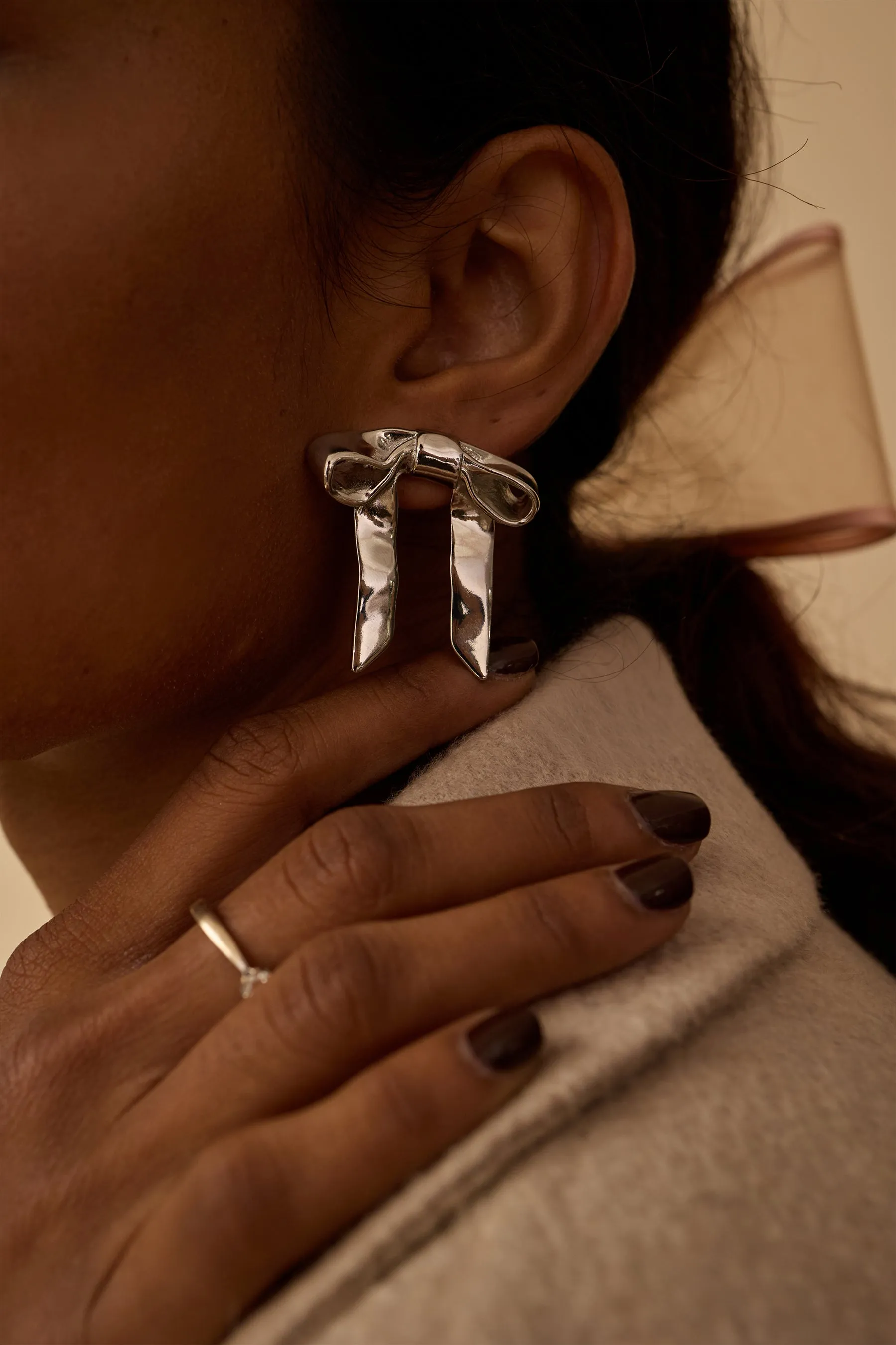 Mary Jane Bow Earrings