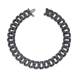 MEN'S BLACK DIAMOND PAVE GEO LINK BRACELET