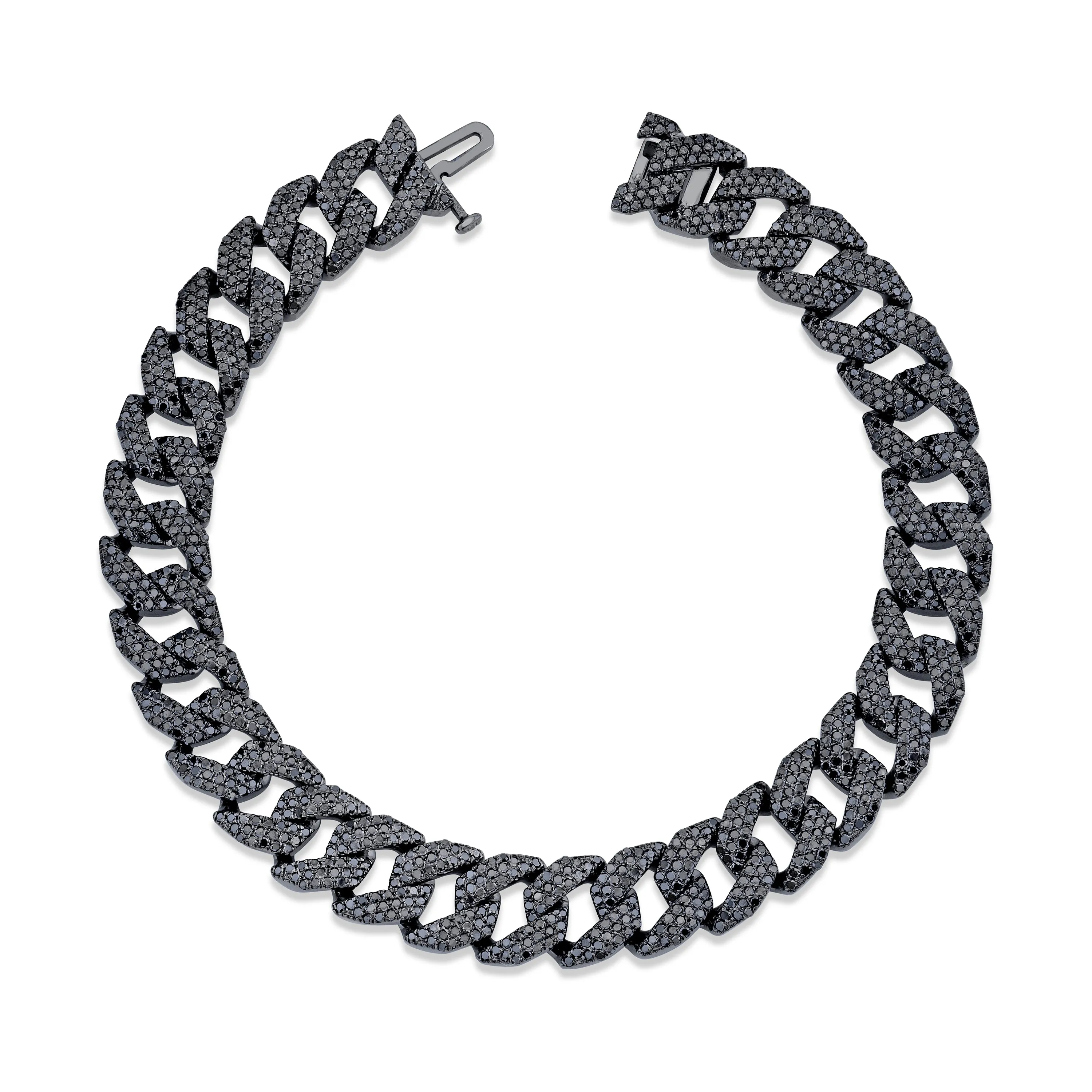 MEN'S BLACK DIAMOND PAVE GEO LINK BRACELET