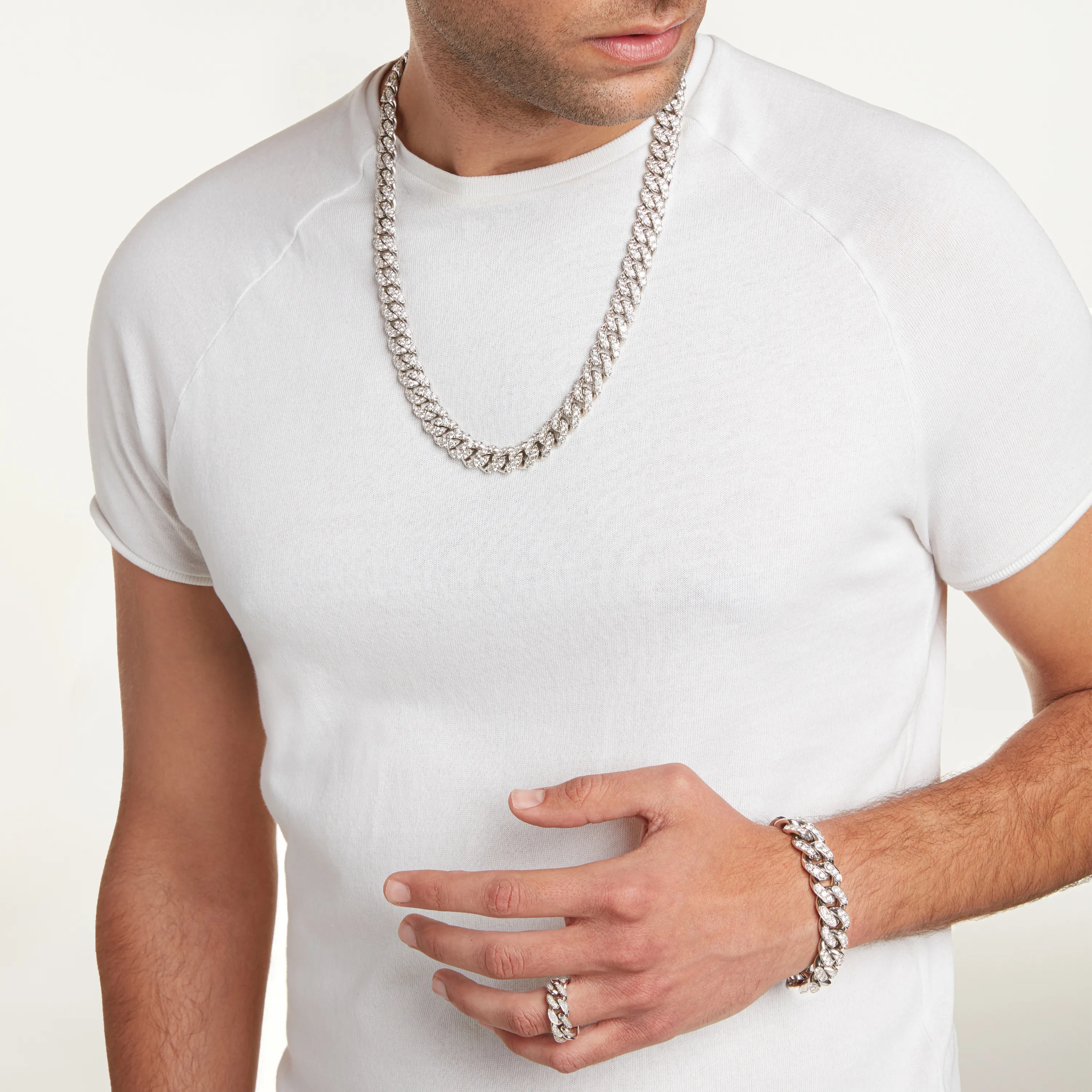 MEN'S DIAMOND MEGA LINK BRACELET, 15mm