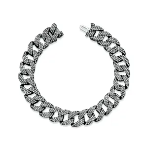 MEN'S DIAMOND PAVE GEO LINK BRACELET