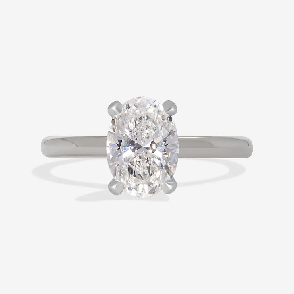 MIAMI 1.50ct | Oval Solitaire Lab Diamond Set in Platinum