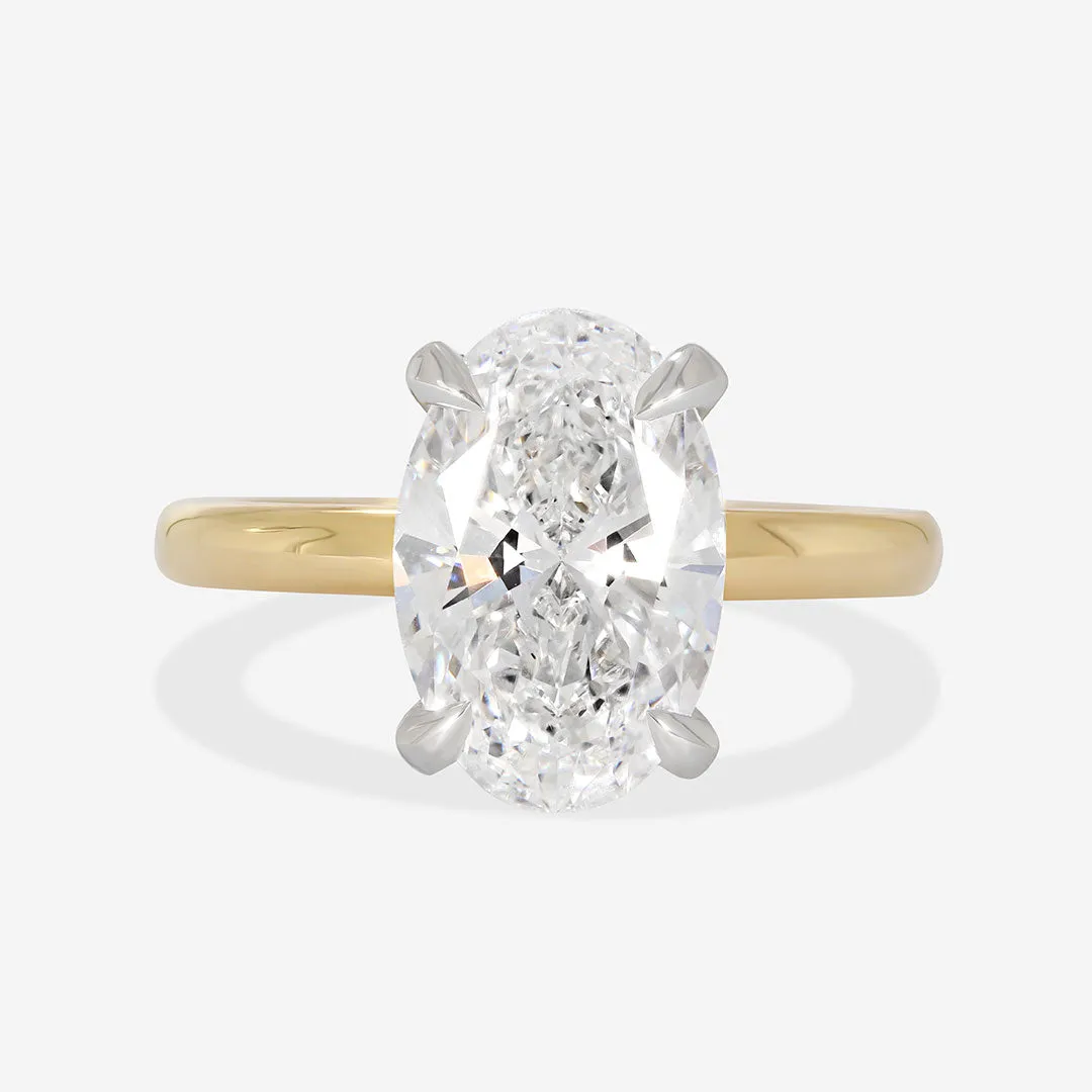 MIAMI 2.50ct | Oval Solitaire Lab Diamond Set in 18ct Gold