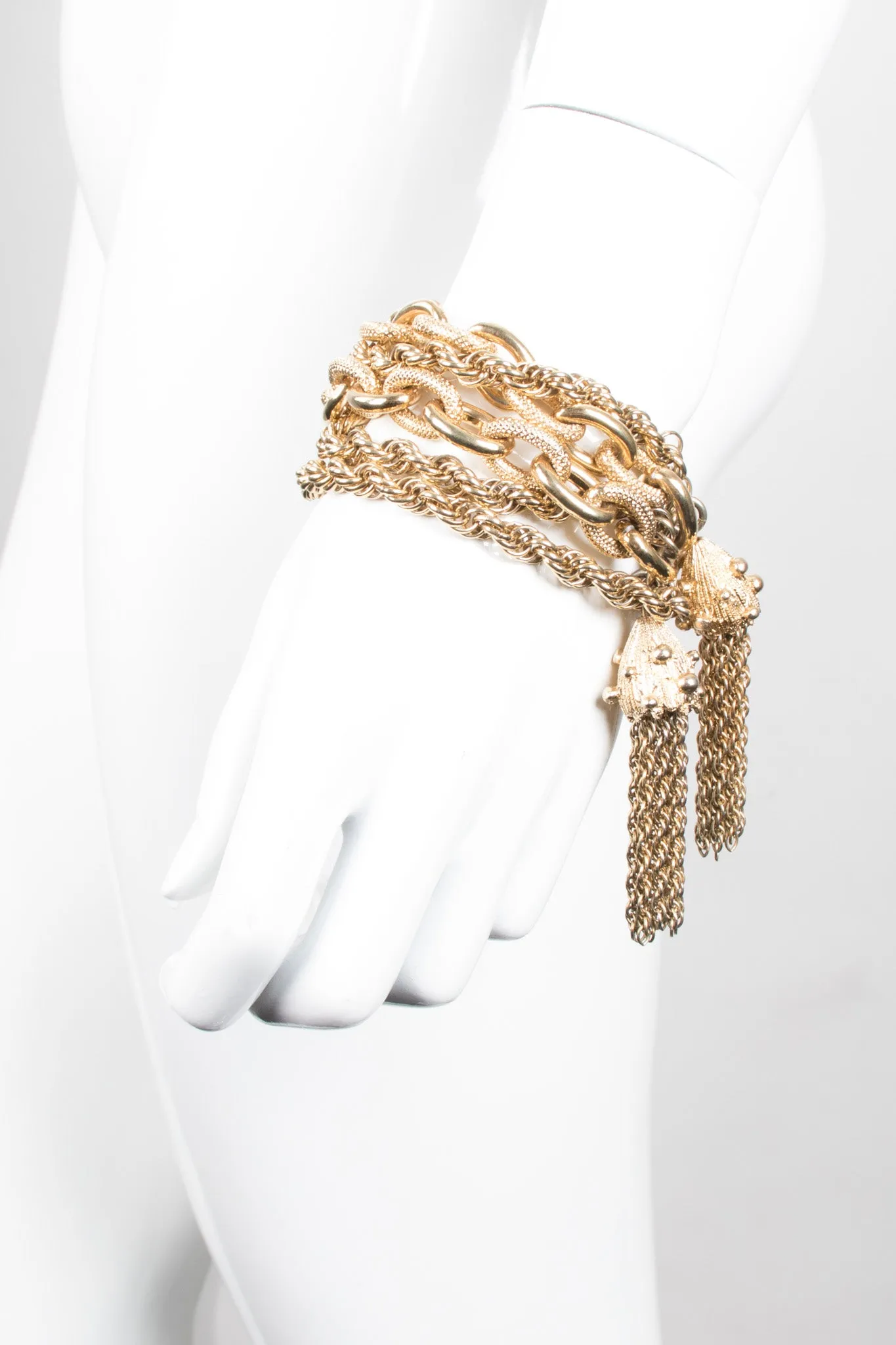 Mixed Chain Tassel Bracelet