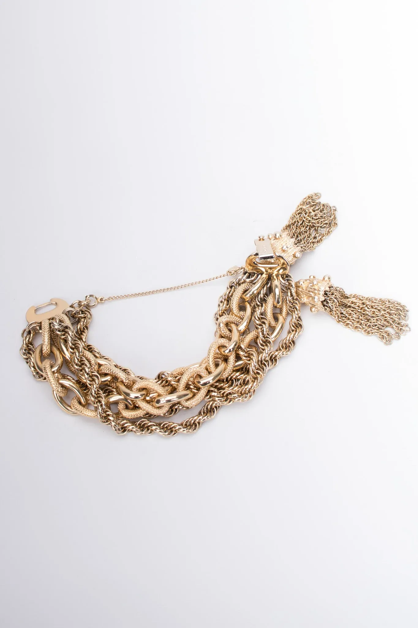 Mixed Chain Tassel Bracelet