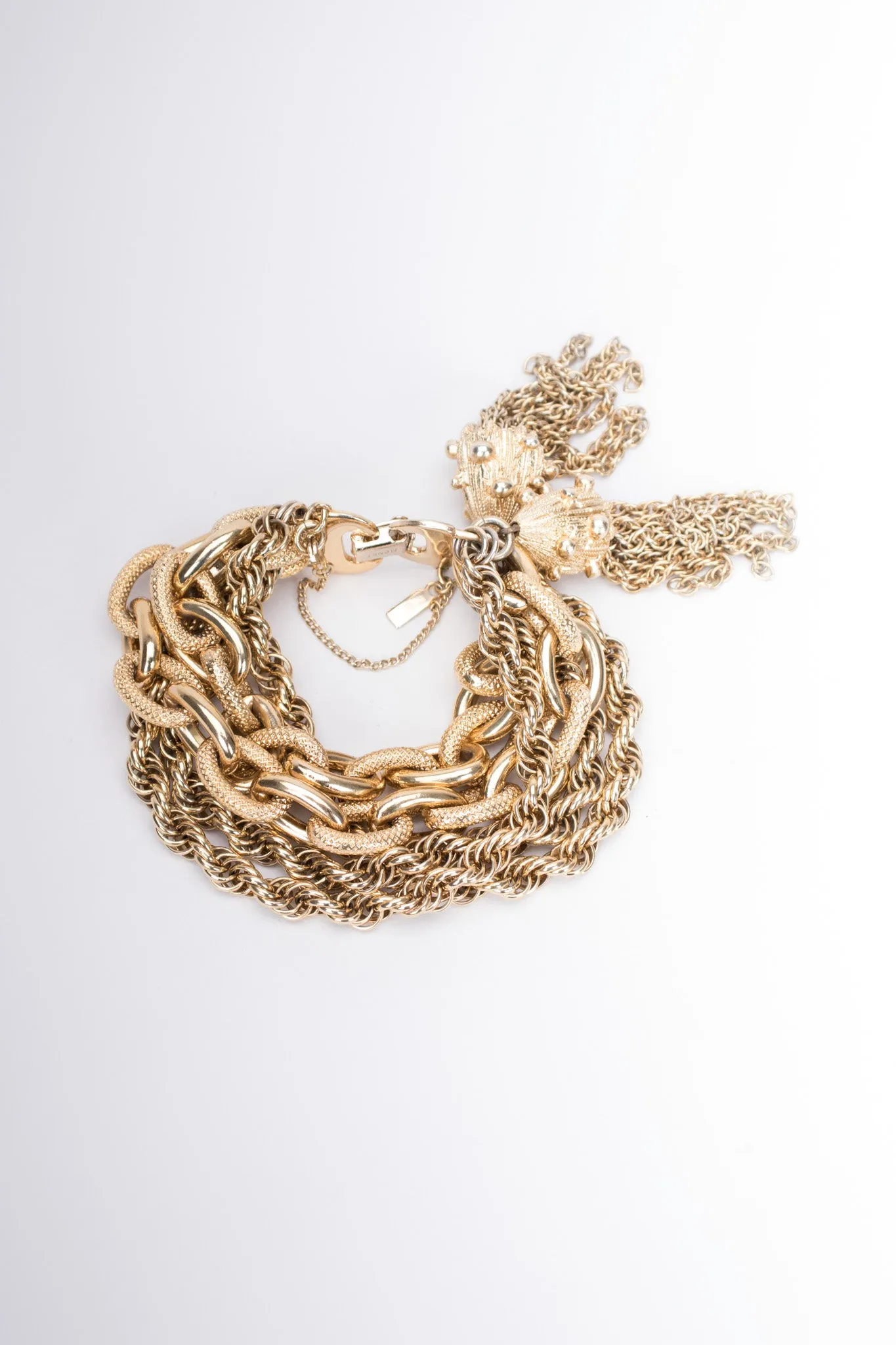 Mixed Chain Tassel Bracelet