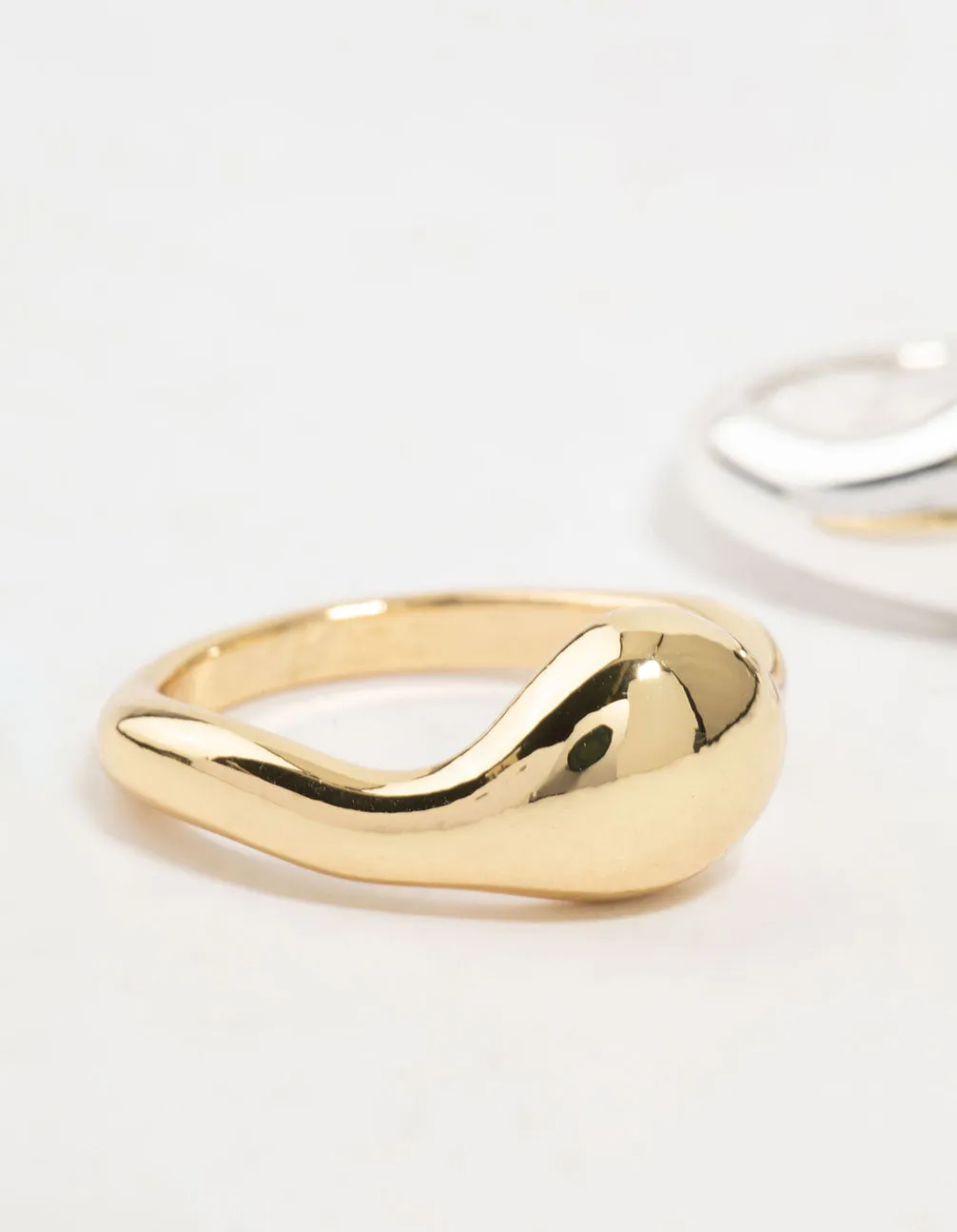 Mixed Metals Irregular Stacking Rings 2-Pack