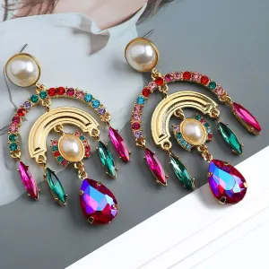 Modern Ethnic Style Big Dangle Earrings For Women