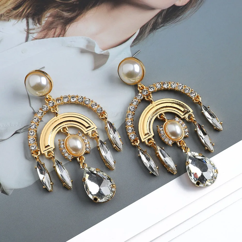 Modern Ethnic Style Big Dangle Earrings For Women