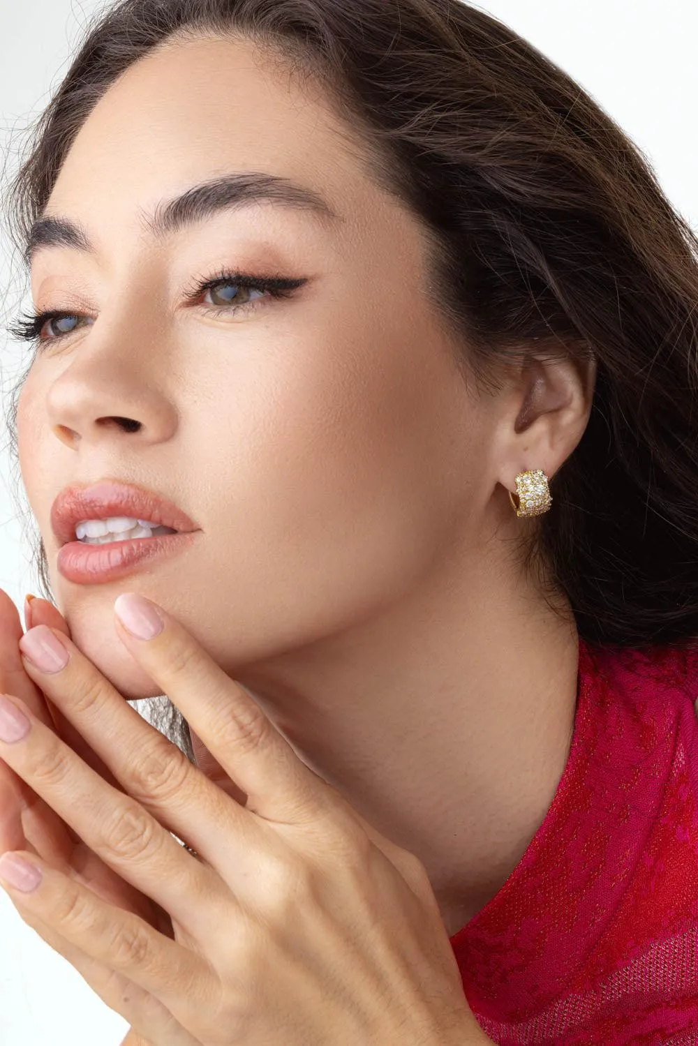Modern Etruscan Diamond Earrings