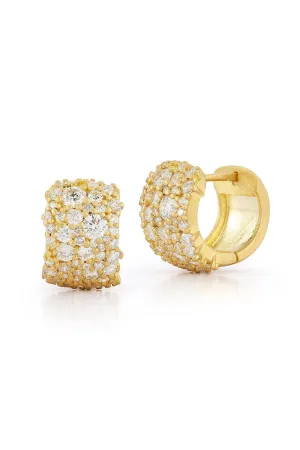 Modern Etruscan Diamond Earrings