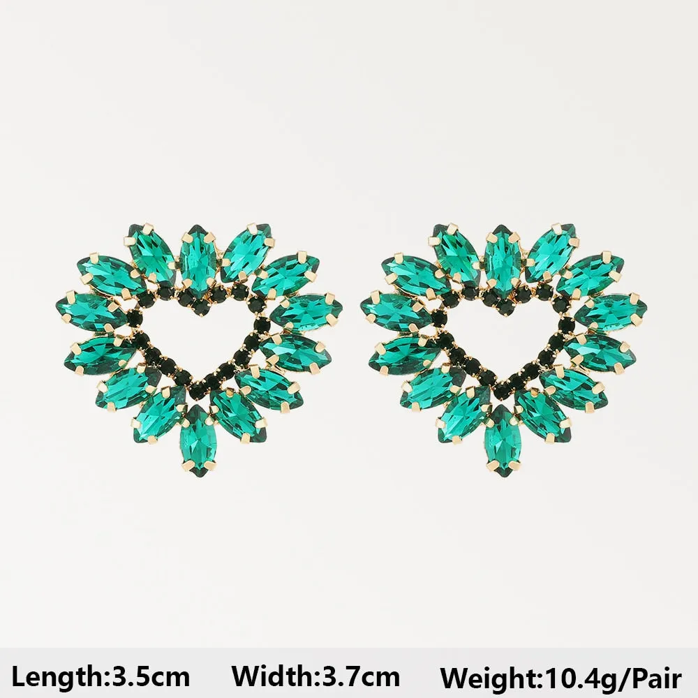 Modern Fashion Green Series Big Dangle Earrings For Women