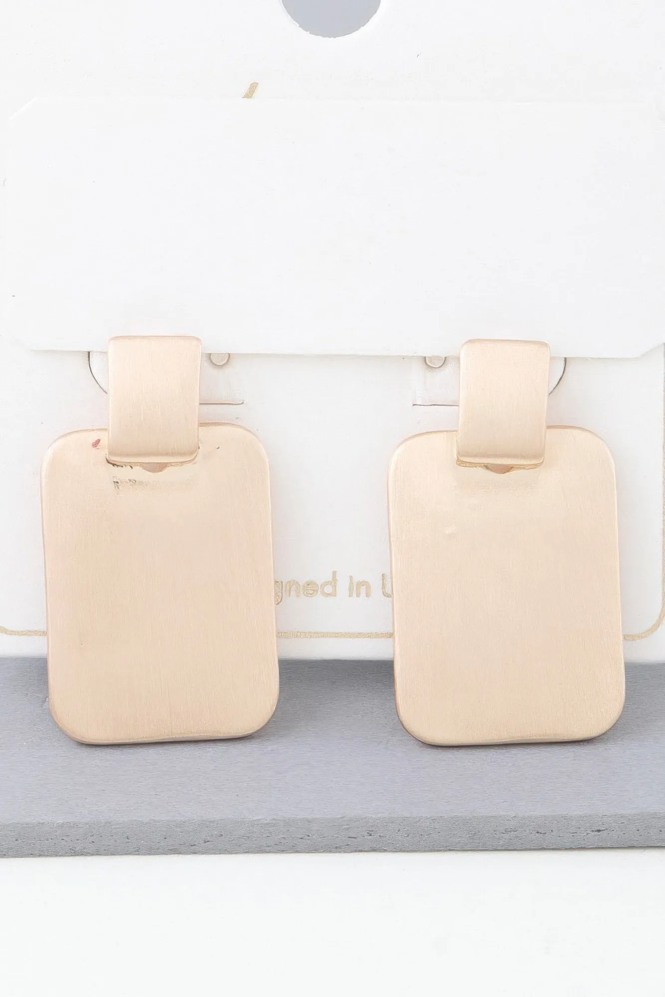 Modern Flat Cubic Earrings