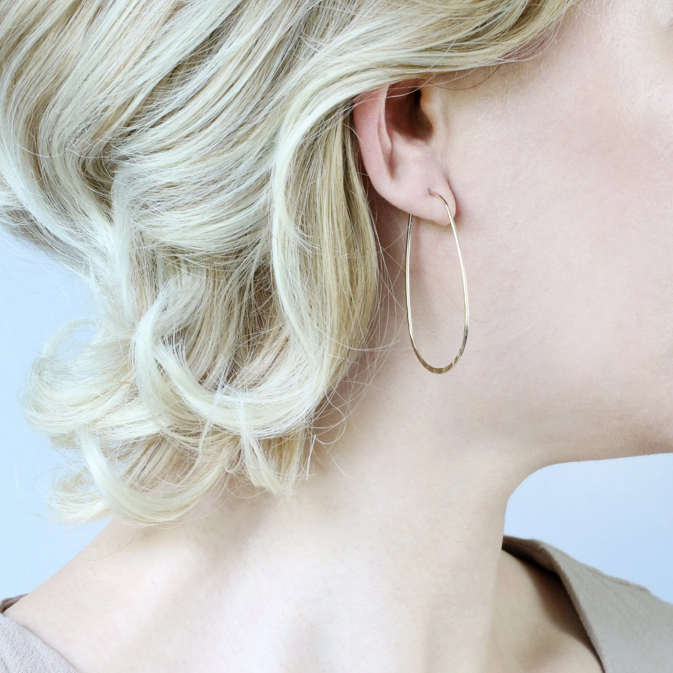 Modern Teardrop Hoop