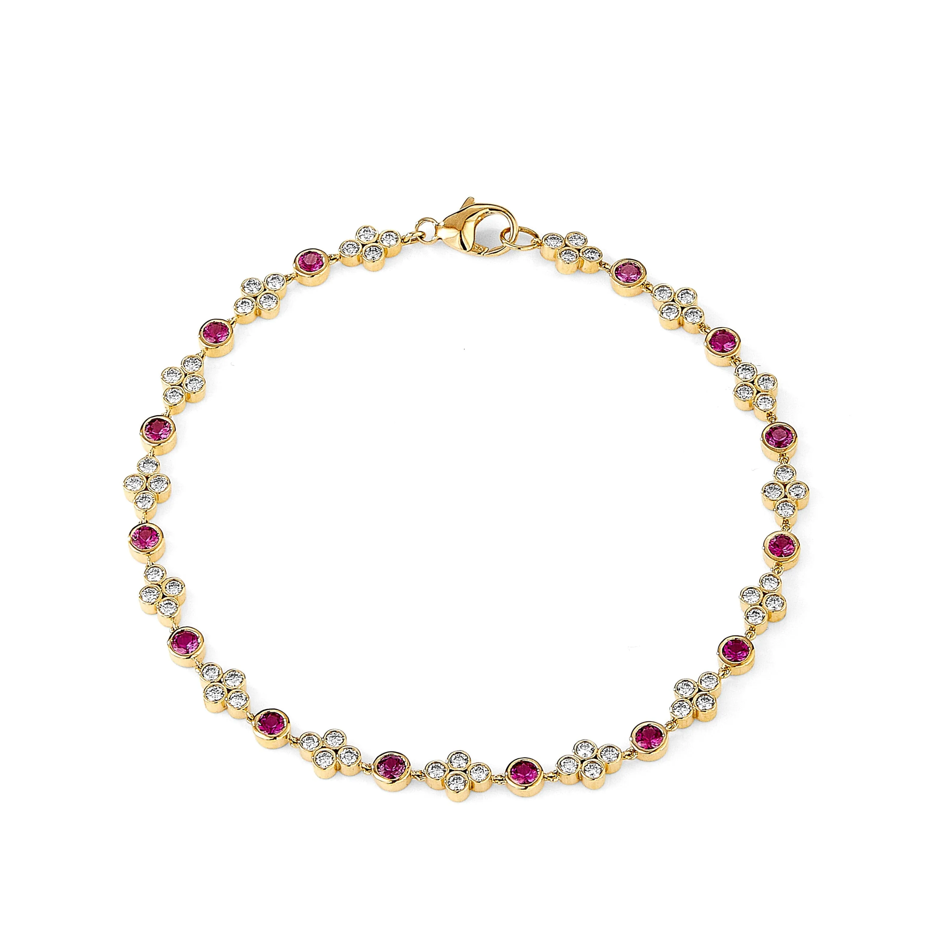 Mogul Gemstone and Diamond Bracelet