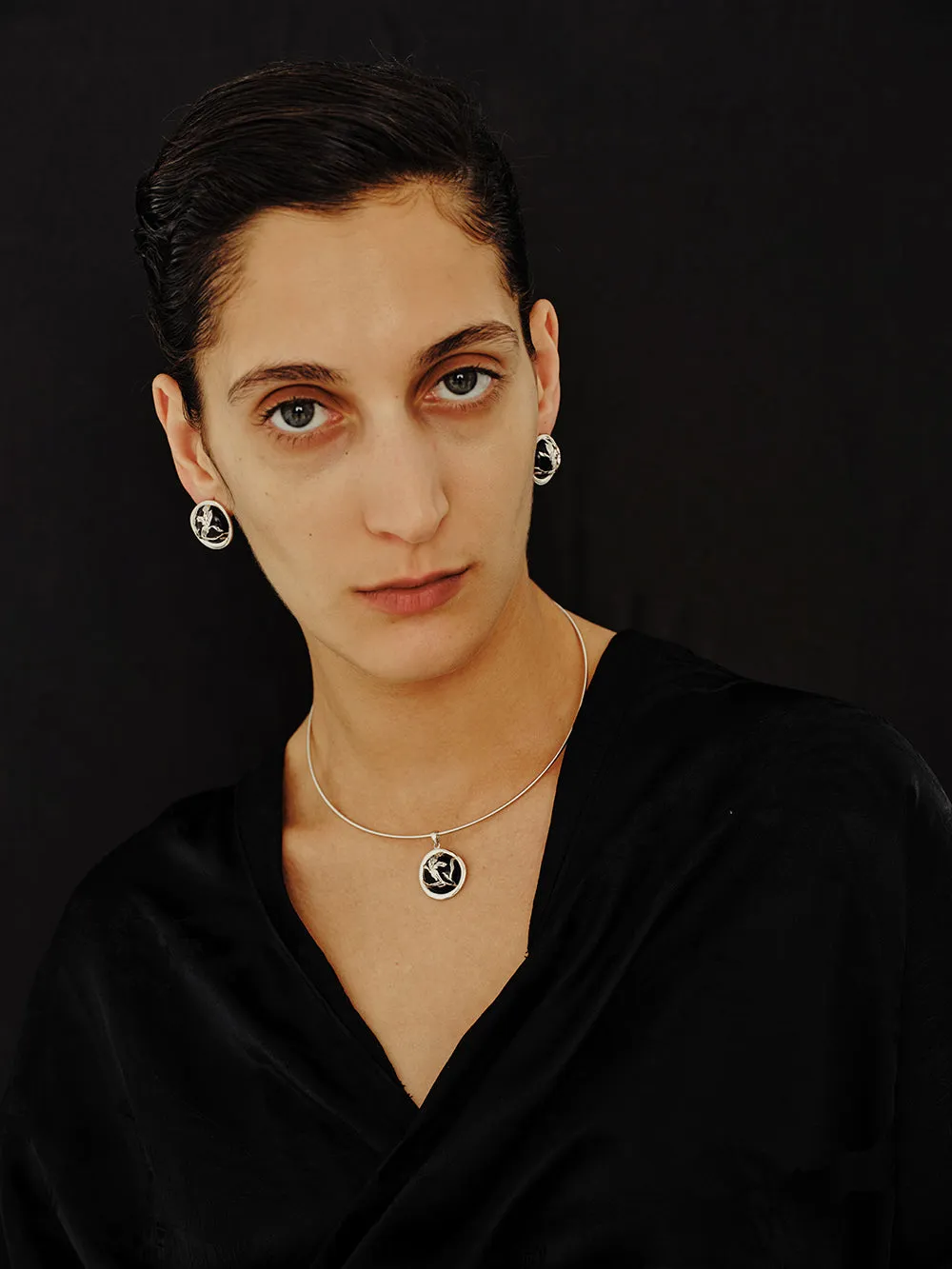 MUKTANK X JUUNNGLE Carved Magnolia Floral Choker