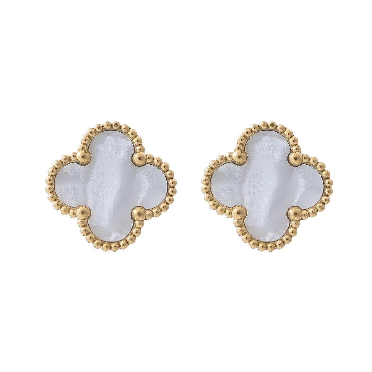 Murphy Clover Earrings (White)