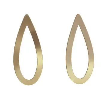 NB GOLD OVAL EARRINGS
