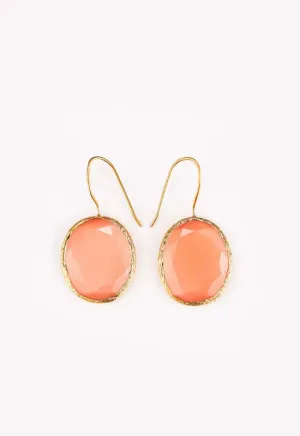 Nessa 18K Gold Plated Earrings Peach