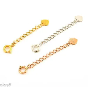 NEW PURE 18K Yellow Gold  Chain Extension For Necklace Bracelet 1.3inch