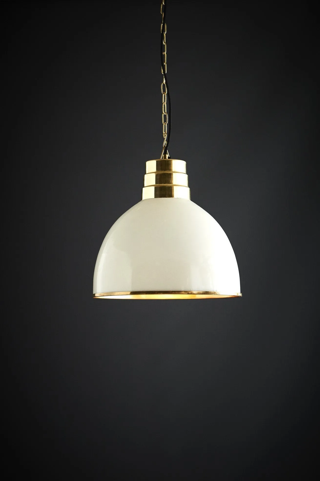 Ohio - Ivory - Tall Dome Pendant Light