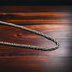 Oxidized 18 inch Sterling rope chain - 1 mm thick