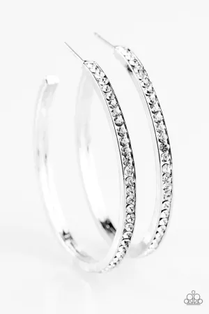 Paparazzi Earring ~ Celebrity Sparkle - White