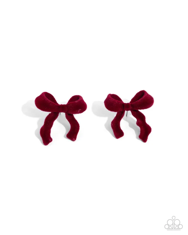 Paparazzi Earring ~ Dapper Dedication - Red