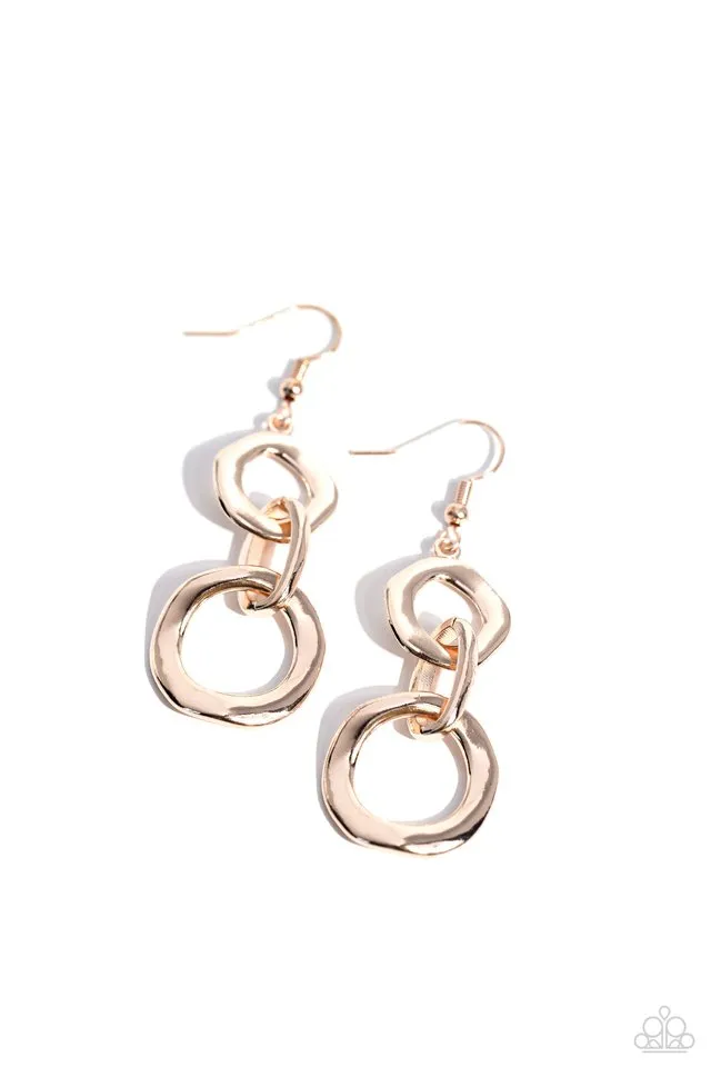 Paparazzi Earring ~ Metro Machinery - Gold